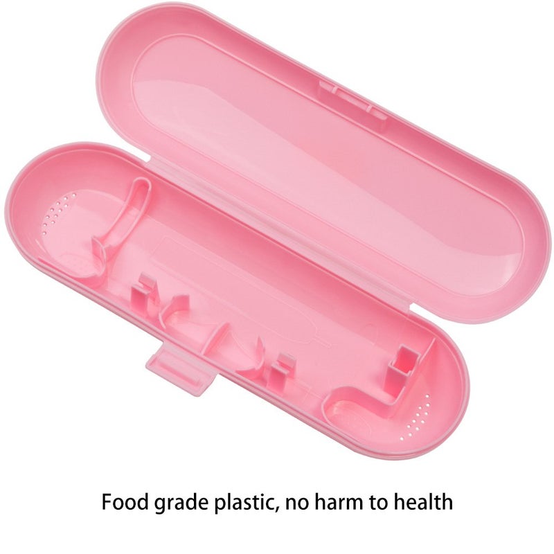 Nincha Plastic Electric Toothbrush Travel Case for Oral-B Pro Series, 2 packs (White&Pink) - Image 4
